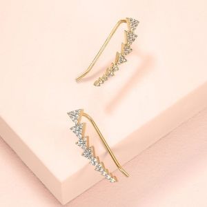Stella & Dot Triangle Pavé Ear Climbers